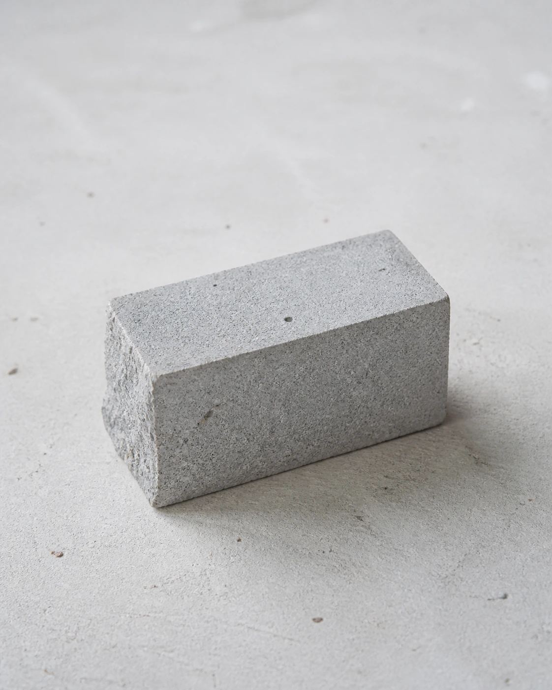 Dense concrete test specimen made with a high-performance mineral admixture.